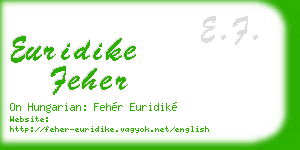 euridike feher business card